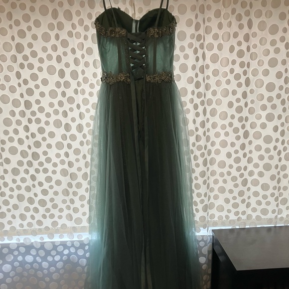 Jade green full length formal - Picture 2 of 4